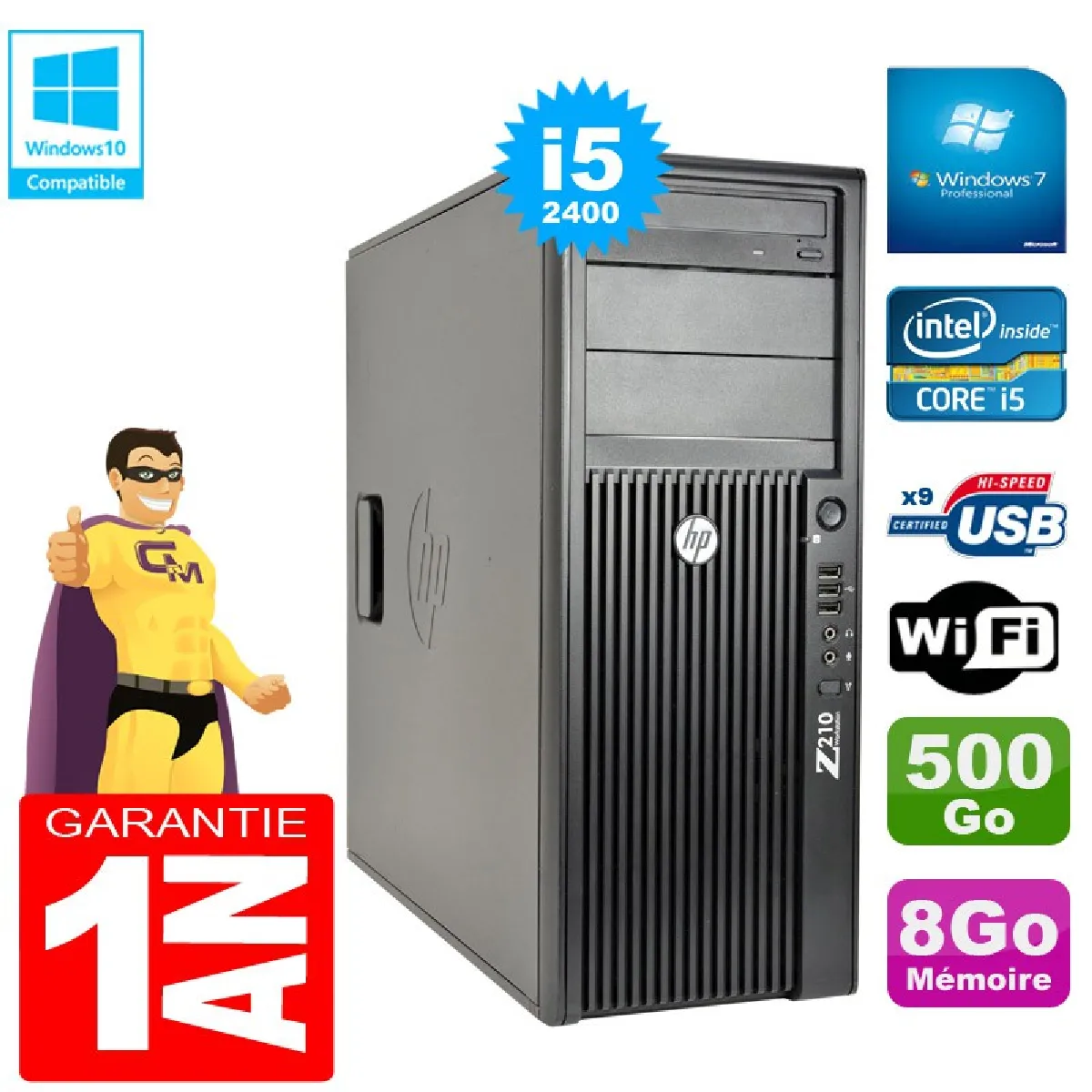 HP WorkStation Z210 MT État correct - Hewlett-Packard reconditionné disponible sur Rue du Commerce Seconde Vie